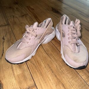 Pink rose gold huarache shoes